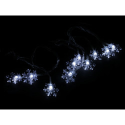 LED světelný řetěz vločky, hvězdy, stromečky na baterie