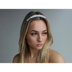 Štrasová čelenka do vlasů s perlami