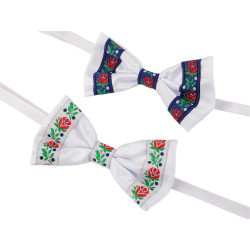 Saténový motýlek folklor hand made, délka 12 cm