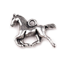 Přívěsek kovový kůň 15x18 mm