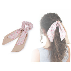 Gumička scrunchie do vlasů s mašlí