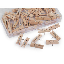 Dřevěné kolíčky s hřebíčkem 7x35 mm v boxu