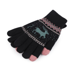 Pletené rukavice zateplené unisex, dotykové