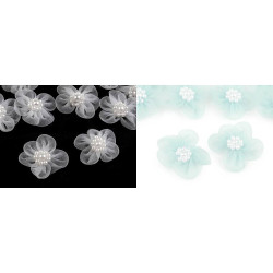 Monofilový květ Ø30-35 mm s perlami