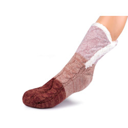Ponožky zimní s kožíškem a protiskluzem Emi Ross