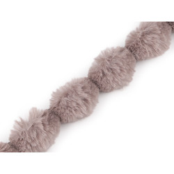 Všívací lemovka / lampas z umělé kožešiny kulatý šíře 3 cm